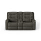 Arlo Leather Power Reclining Loveseat with Console
