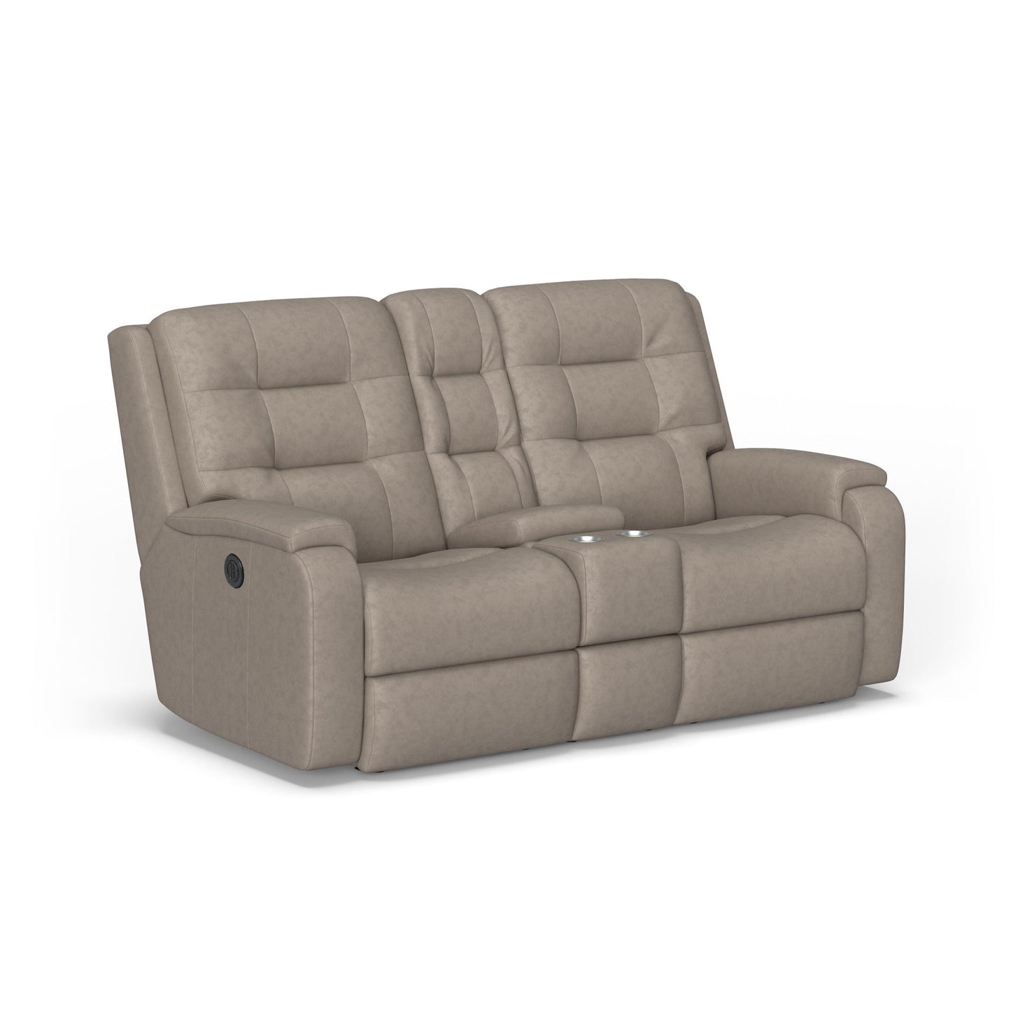 Arlo Leather Power Reclining Loveseat with Console