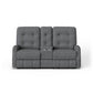 Devon Fabric Reclining Loveseat with Console