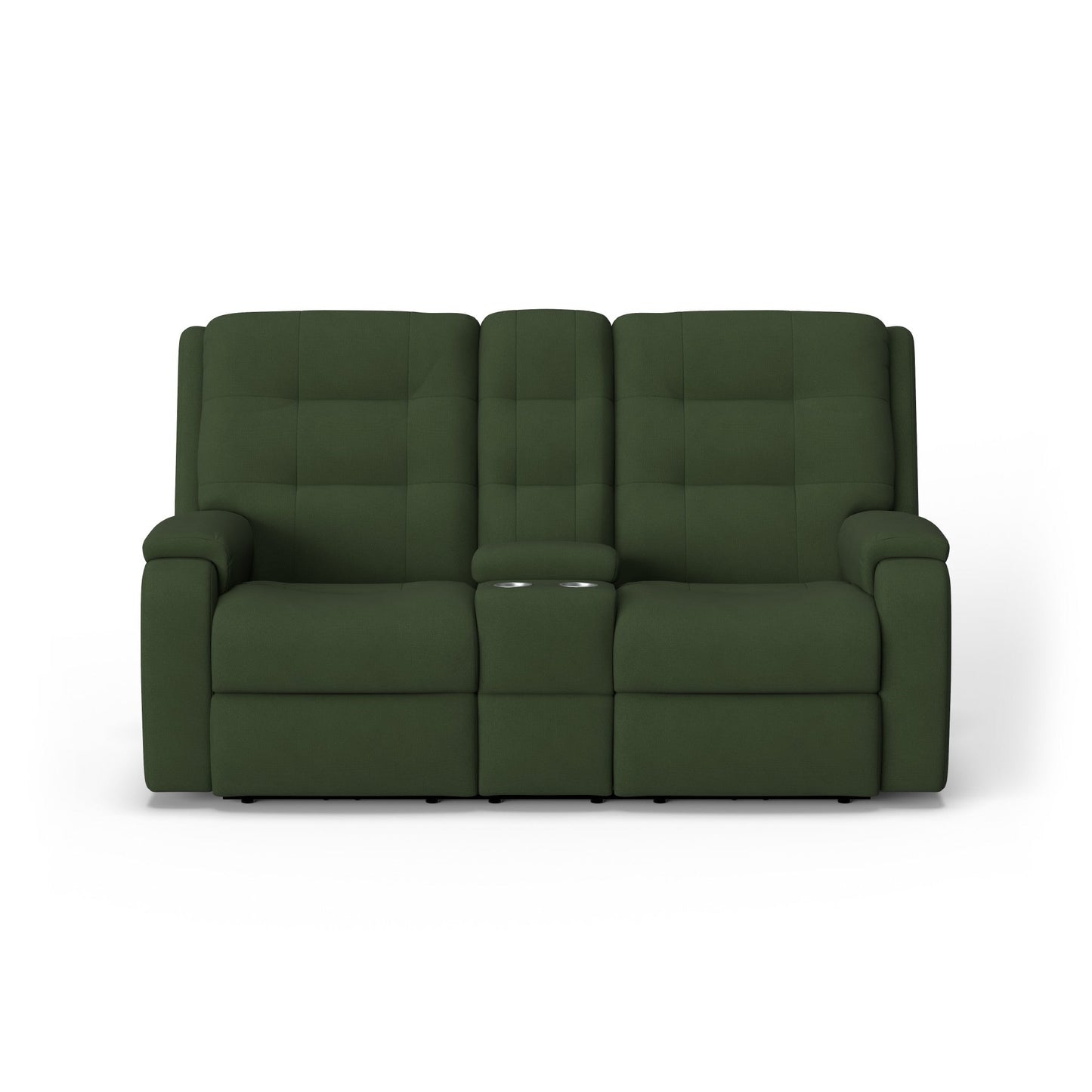 Arlo Fabric Power Reclining Loveseat with Console & Power Headrests