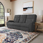 Strait Fabric Power Reclining Sofa with Power Headrests
