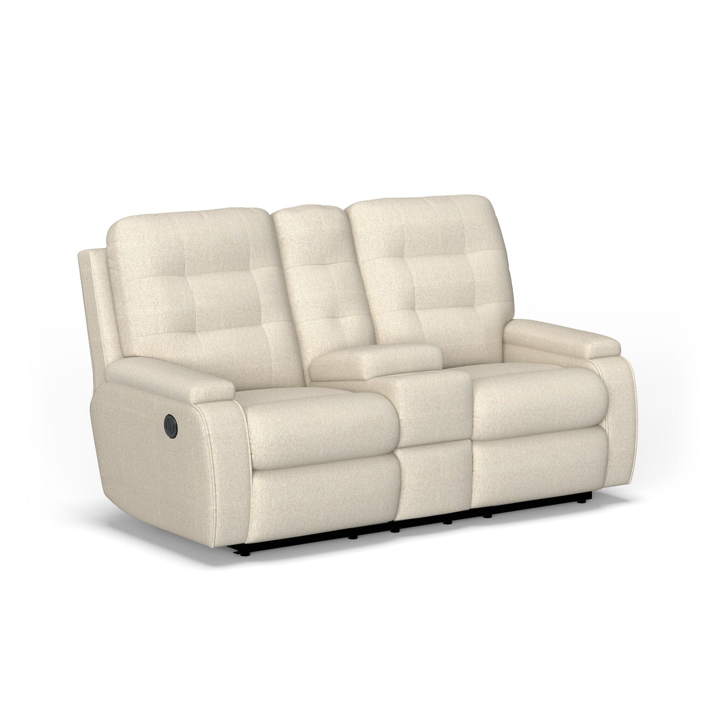 Kerrie Fabric Power Reclining Loveseat with Console