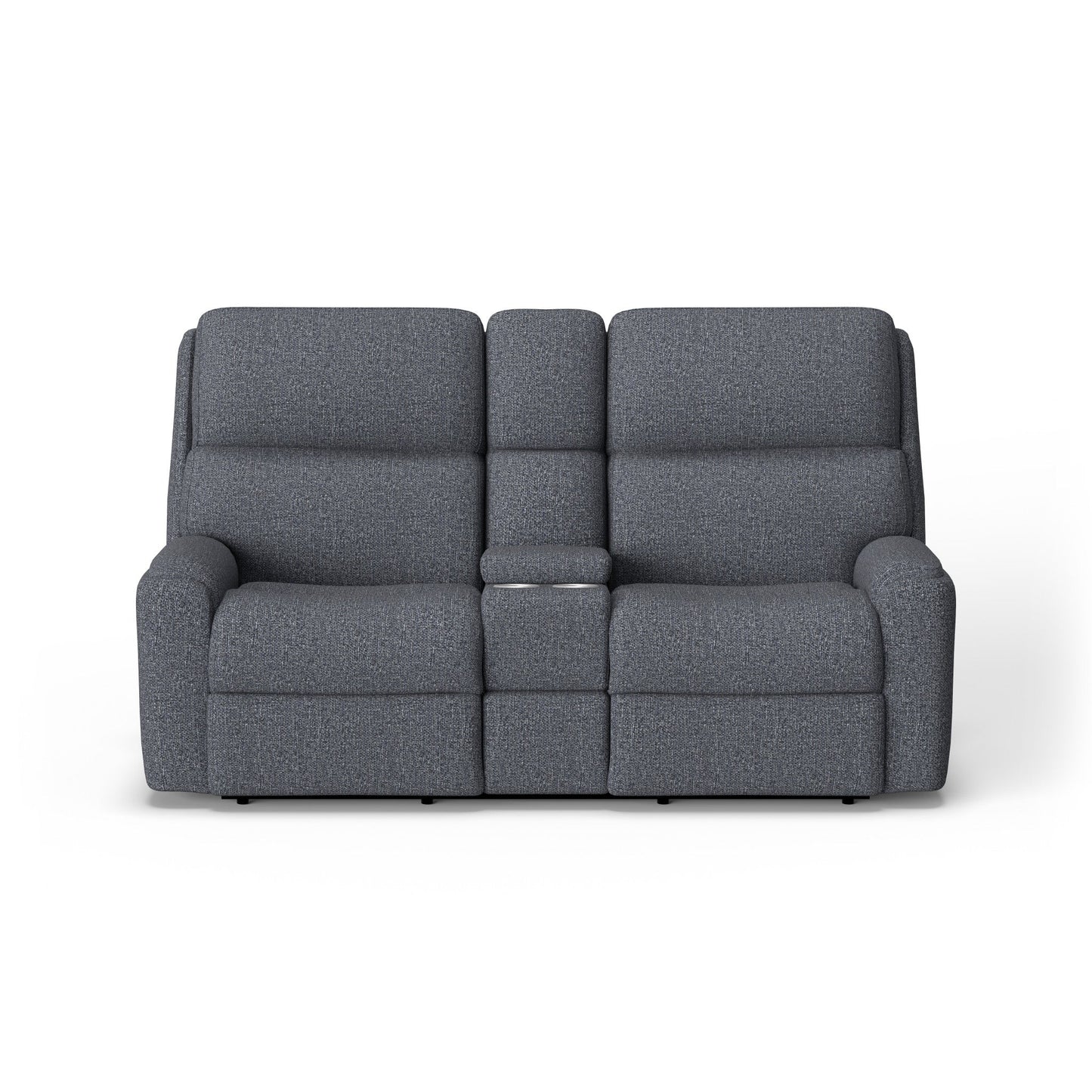Rio Fabric Reclining Loveseat with Console