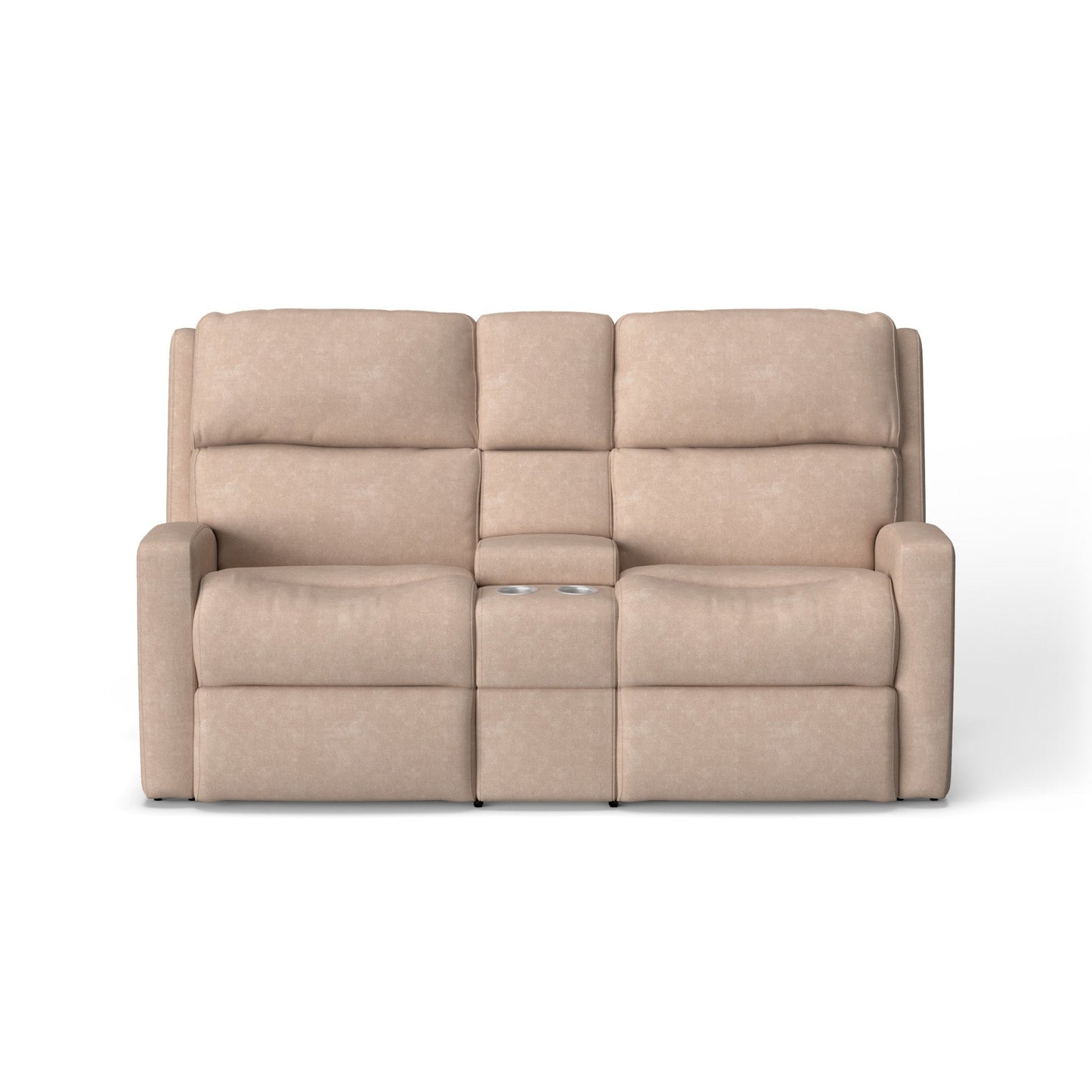 Catalina Fabric Power Reclining Loveseat with Console & Power Headrests