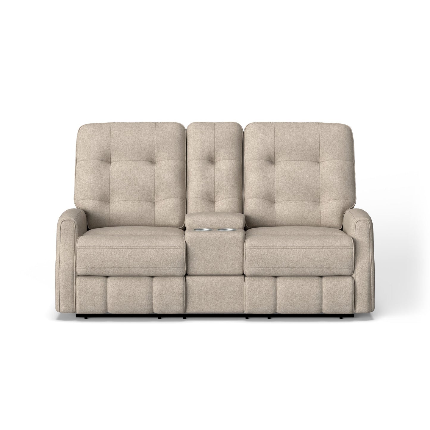 Devon Fabric Reclining Loveseat with Console