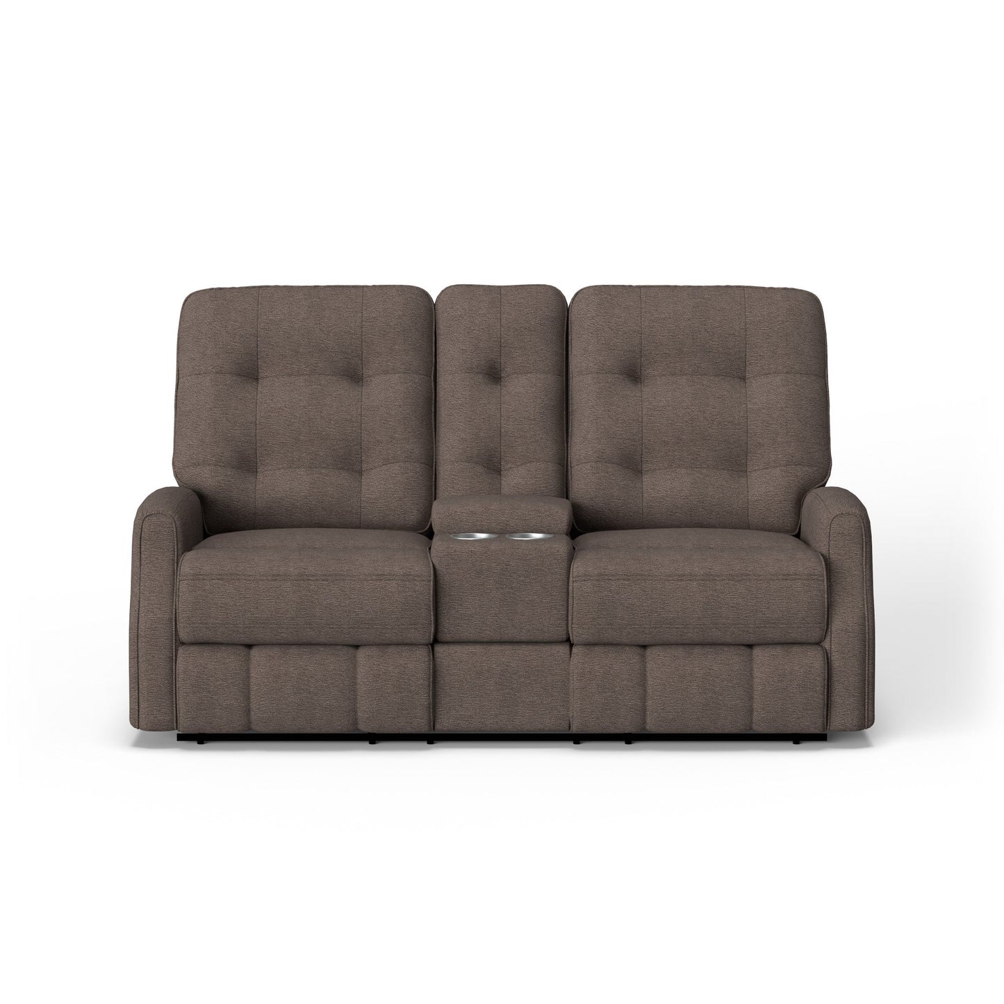 Devon Fabric Reclining Loveseat with Console