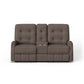 Devon Fabric Reclining Loveseat with Console