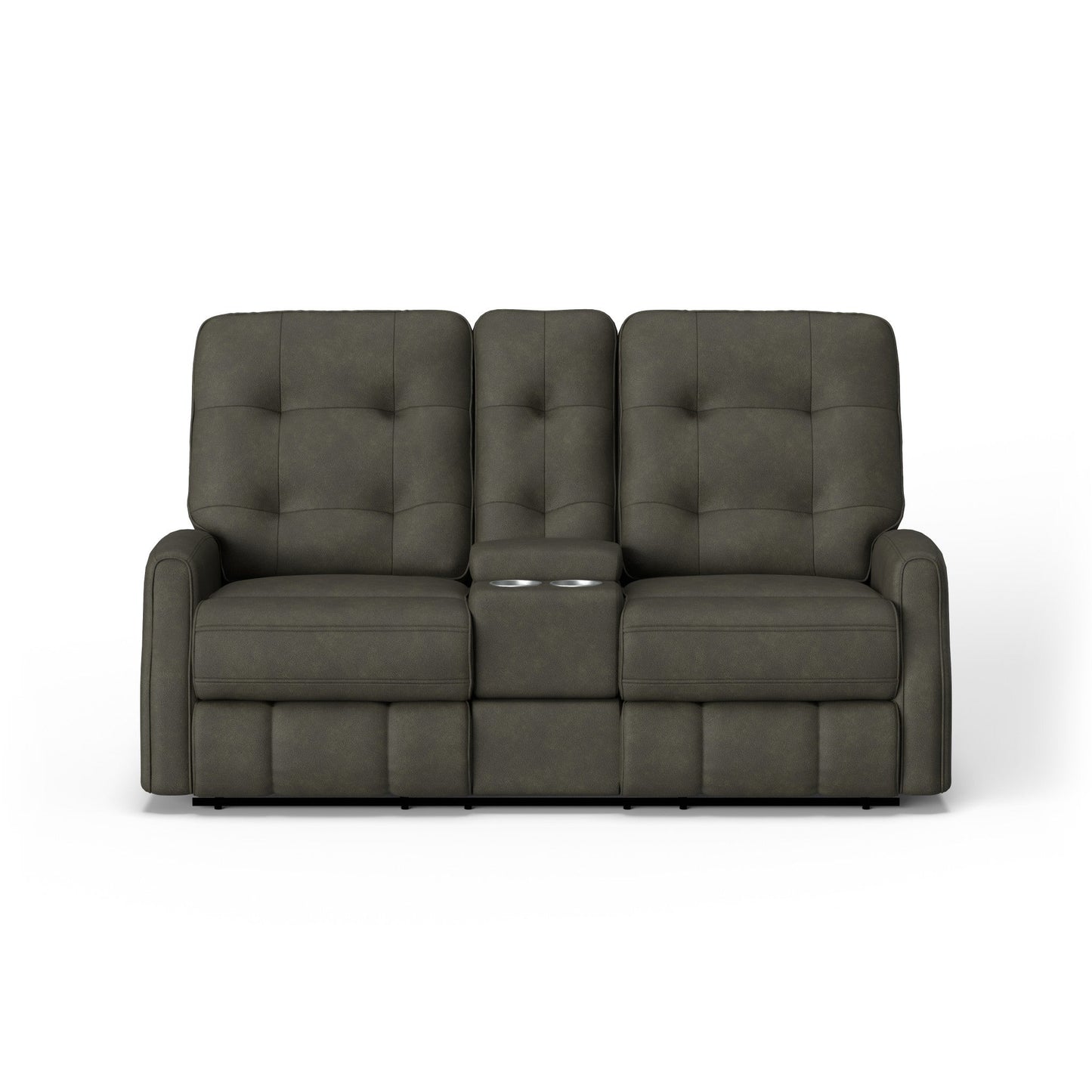 Devon Fabric Power Reclining Loveseat with Console