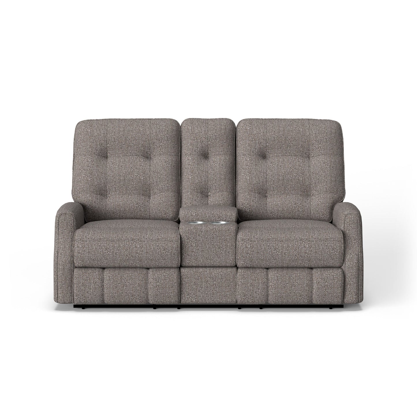 Devon Fabric Power Reclining Loveseat with Console & Power Headrests