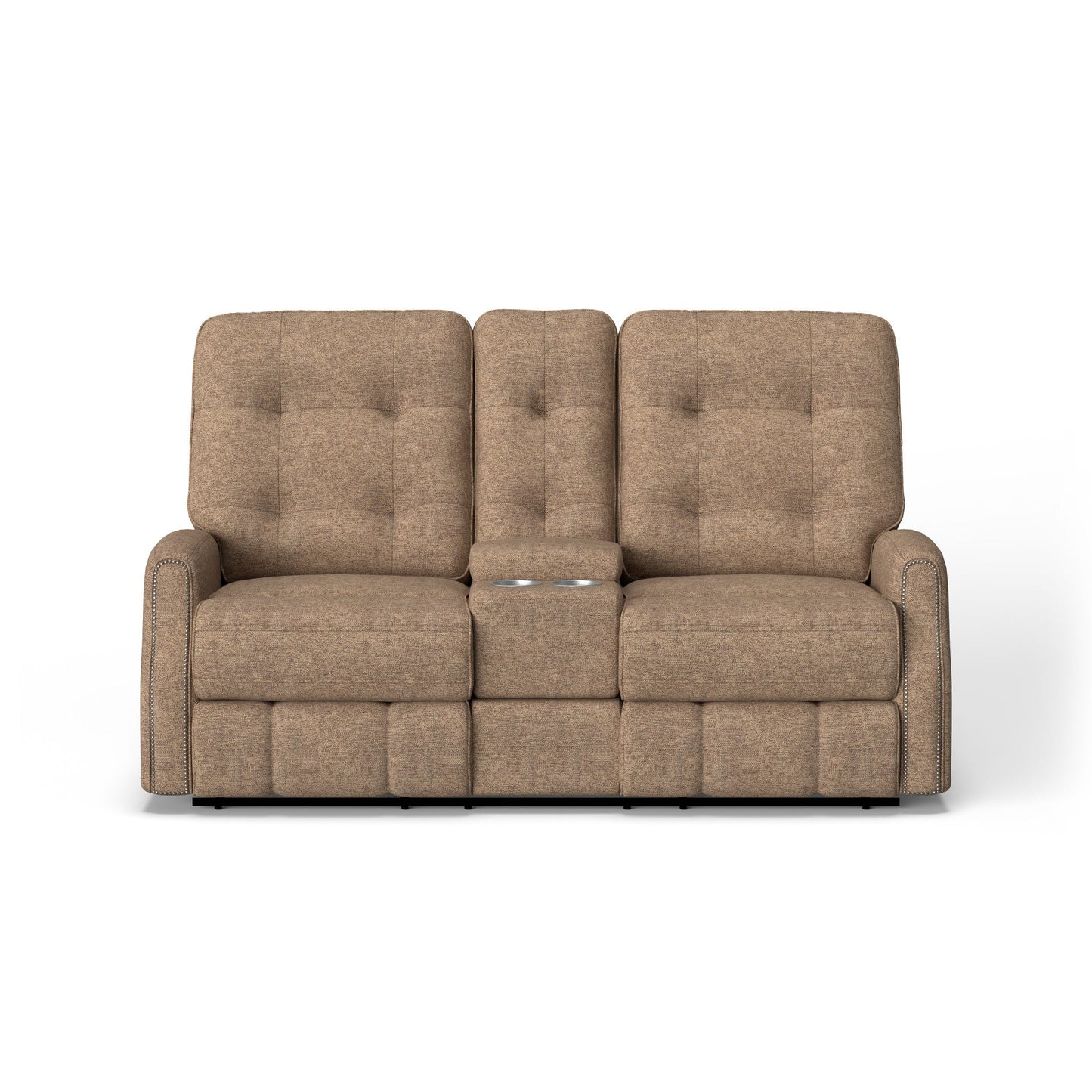 Devon Fabric Power Reclining Loveseat with Console