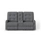 Devon Fabric Power Reclining Loveseat with Console