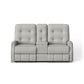 Devon Fabric Power Reclining Loveseat with Console & Power Headrests