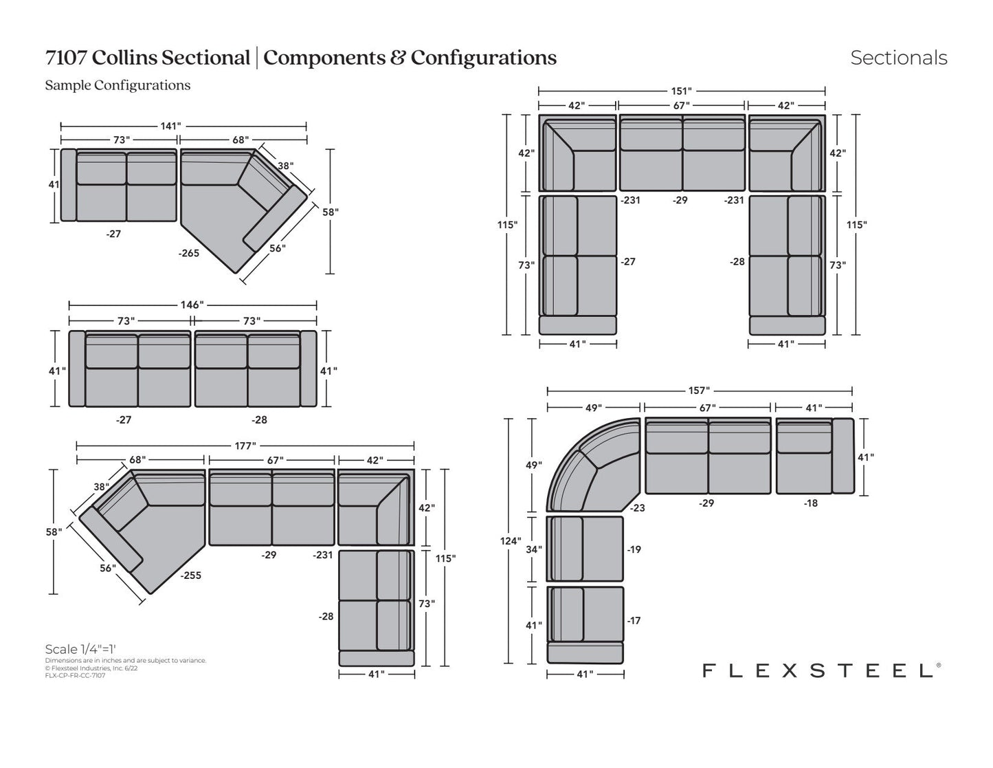 Collins Fabric Sectional