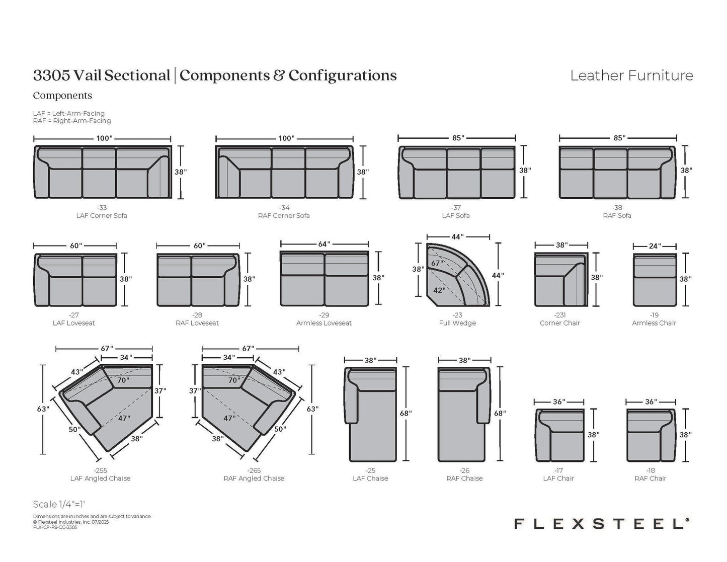 Vail Leather Sectional