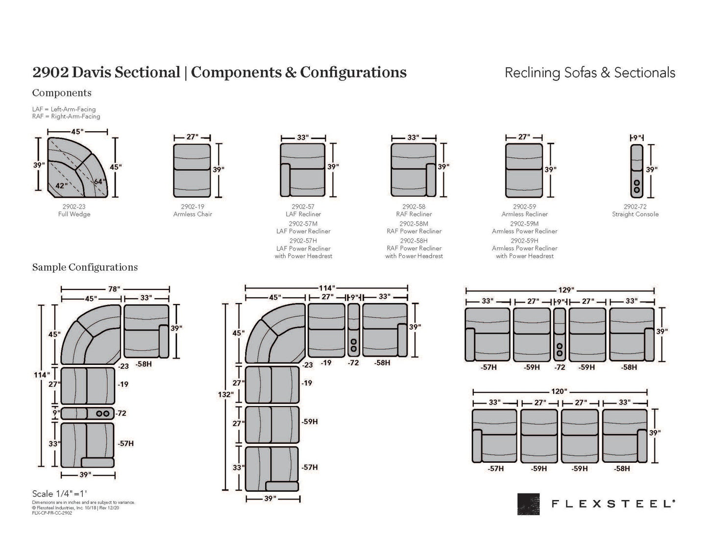 Davis Fabric Power Reclining Sectional