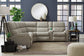 Rio Fabric Power Reclining Sectional with Power Headrests