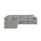 Aurora Ash Leather Power Reclining Sectional with Power Headrests