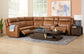 Wyatt Canyon Leather Power Reclining Sectional with Power Headrest & Lumbar
