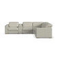 Aurora Coconut Milk Leather Power Reclining Sectional with Power Headrests