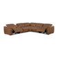 Camden Dusty Taupe Leather Power Reclining Sectional with Power Headrest
