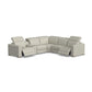 Aurora Coconut Milk Leather Power Reclining Sectional with Power Headrests