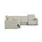 Aurora Coconut Milk Leather Power Reclining Sectional with Power Headrests