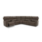 Carter Cappuccino Fabric Power Reclining Sectional with Power Headrests & Lumbar