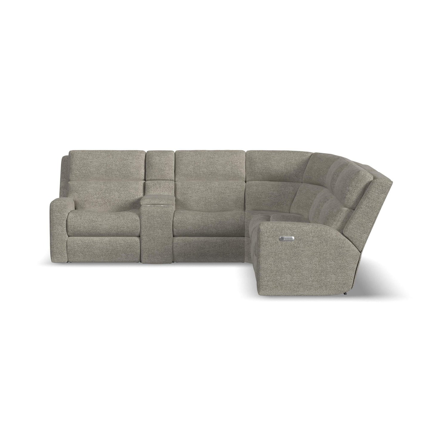 Score Fabric Power Reclining Sectional with Power Headrest & Lumbar