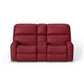 Rio Leather Power Reclining Loveseat with Console & Power Headrests