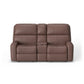 Rio Leather Power Reclining Loveseat with Console & Power Headrests