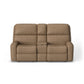 Rio Leather Power Reclining Loveseat with Console & Power Headrests