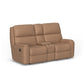 Rio Leather Power Reclining Loveseat with Console
