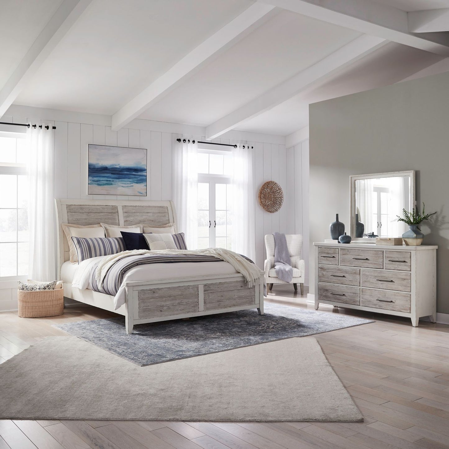 Backroads - Queen Sleigh Bed, Dresser & Mirror