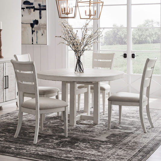 Backroads - 5 Piece Pedestal Table Set