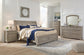 Lettner King Sleigh Bed with 2 Storage Drawers with Mirrored Dresser, Chest and Nightstand