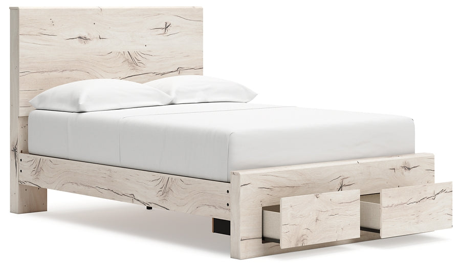 Lawroy Full Panel Storage Bed with Mirrored Dresser