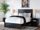 Maribel Full Panel Bed with Mirrored Dresser, Chest and Nightstand