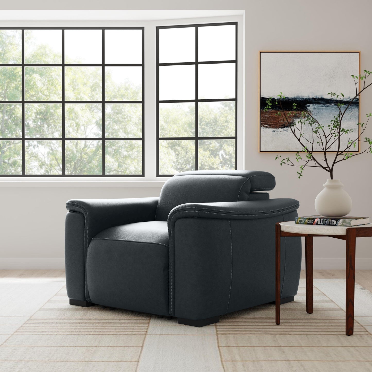 Camden Leather Power Recliner with Power Headrest