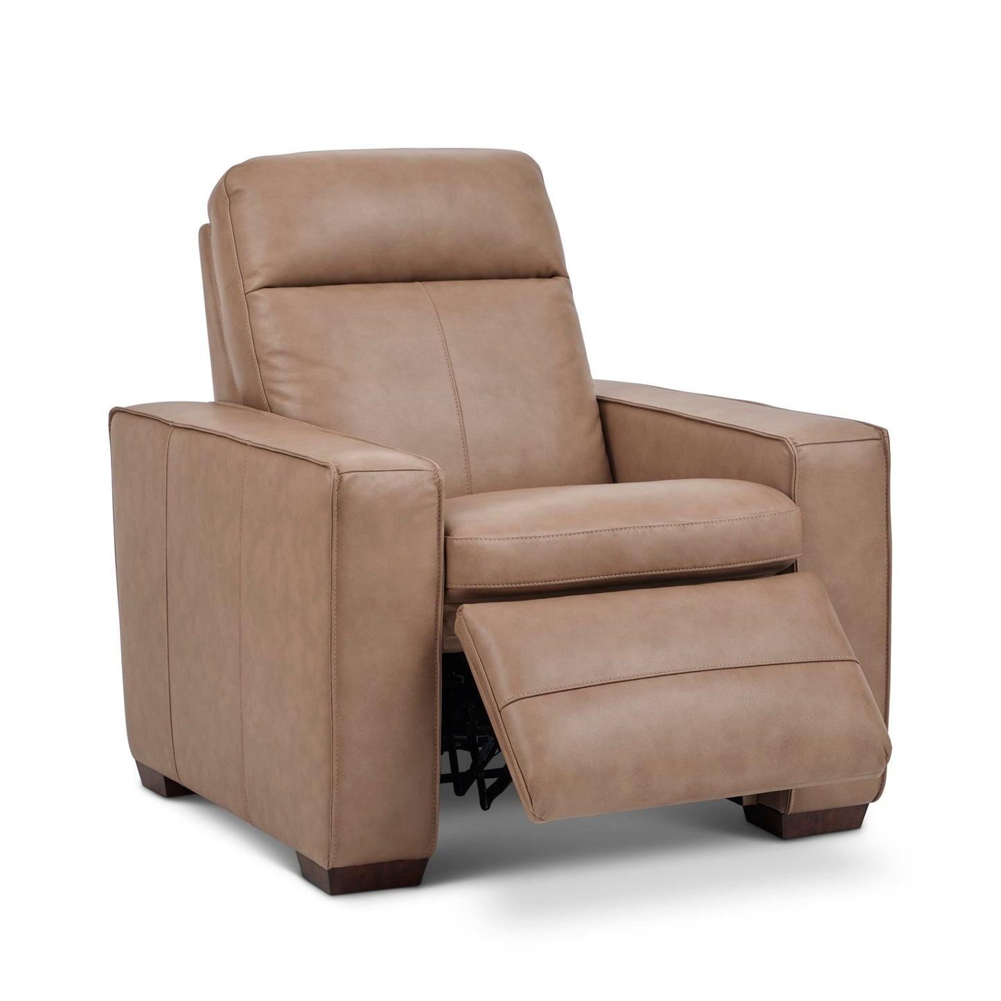 Dutch Leather Power Recliner with Power Headrest & Lumbar