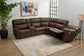 Score Leather Power Reclining Sectional with Power Headrest & Lumbar