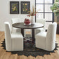 Waterfall Black Round Dining Table