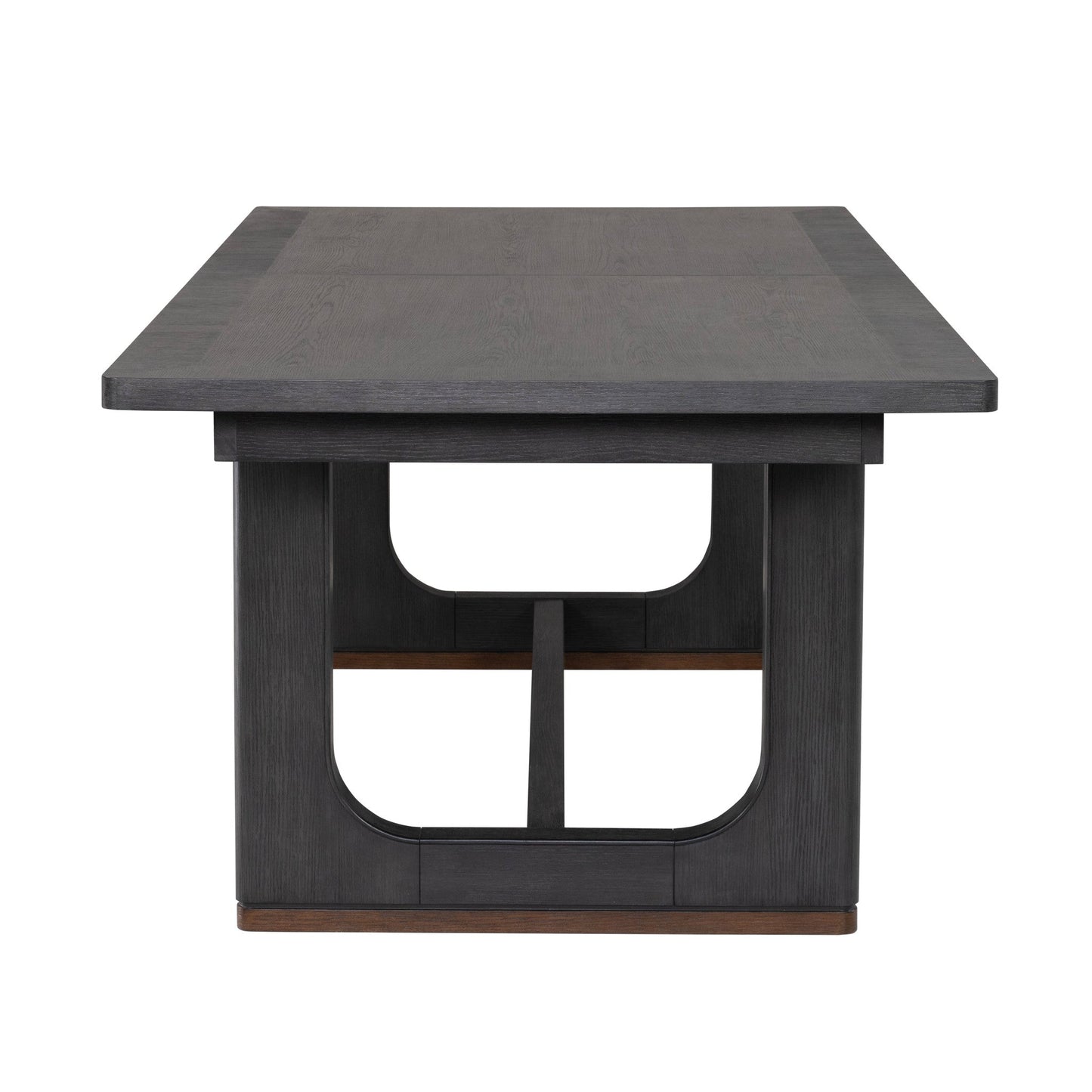 Waterfall Black Rectangular Dining Table