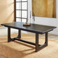 Waterfall Black Rectangular Dining Table