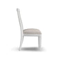 Melody White Fabric Pair of Upholstered Dining Chairs