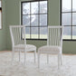 Melody White Fabric Pair of Upholstered Dining Chairs