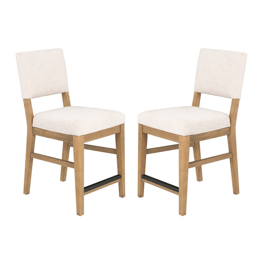 Millwork Off-White Pair of Counter Chairs