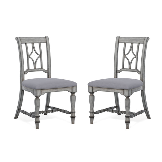Plymouth Gray Pair of Armless Dining Chairs