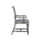 Plymouth Gray Pair of Upholstered Arm Dining Chairs