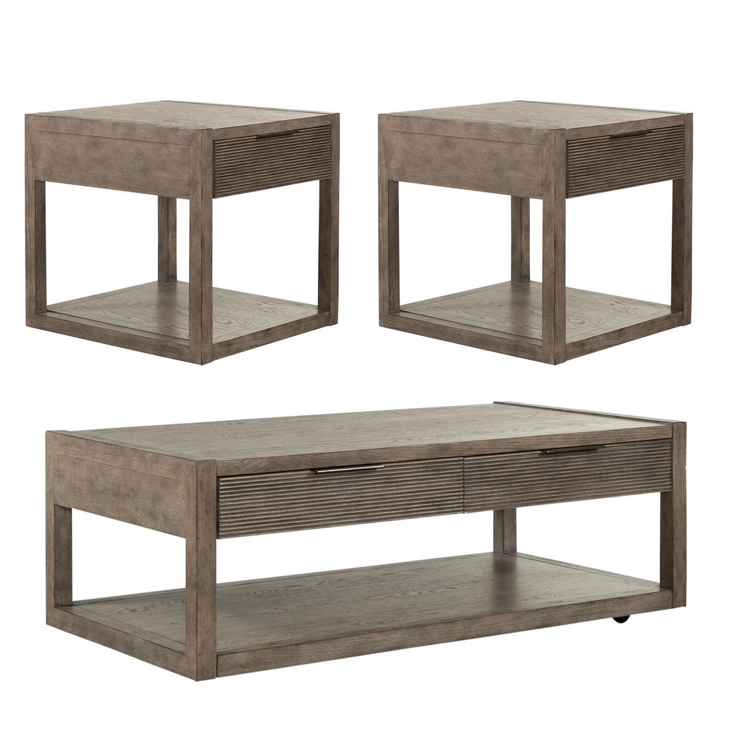 3 Piece Set (1-Cocktail 2-End Tables)