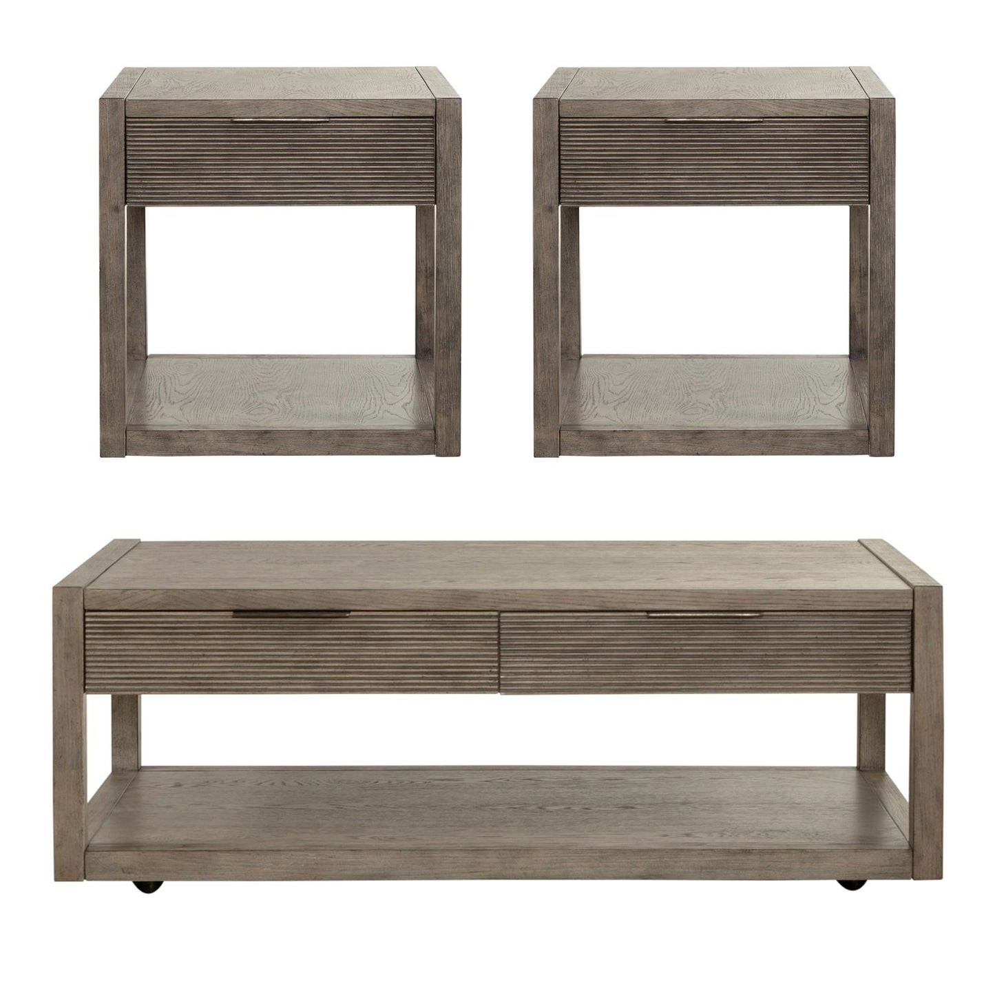 3 Piece Set (1-Cocktail 2-End Tables)